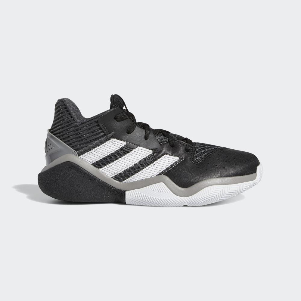 Adidas Boys' Harden Stepback Basketball Shoes Black/Grey/White Ireland EF9905